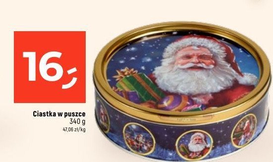 Ciastka kruche santa Jacobsens promocja w Dealz