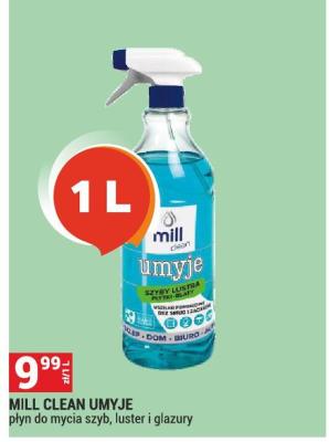 MILL CLEAN UMYJE płyn do mycia szyb, luster i glazury promocja w Merkury Market