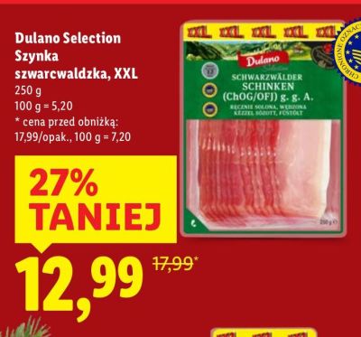 Dulano Selection Szynka szwarcwaldzka, XXL promocja w Lidl