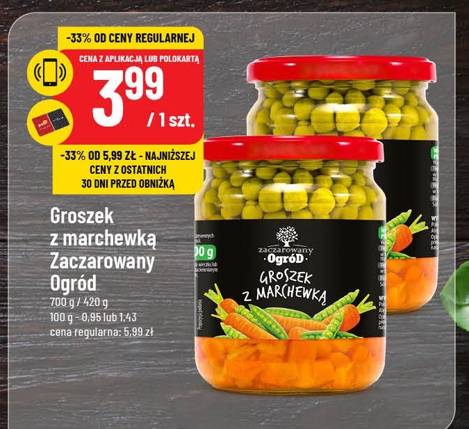 Groszek z marchewką Zaczarowany ogród promocja