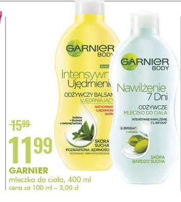 Mleczko odżywcze z oliwką nawilżenie 7 dni skóra bardzo sucha Garnier body promocja