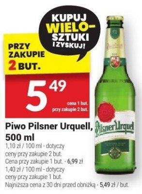 Piwo Pilsner Urquell 500ml promocja w Twój Market