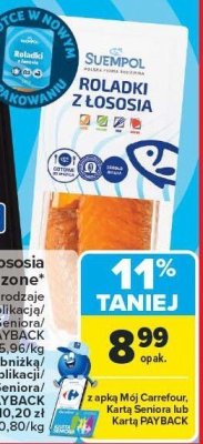 Łosoś roladki z łososia wędzone Suempol promocja