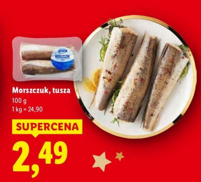 Ryba Morszczuk, łososz tusza promocja w Lidl