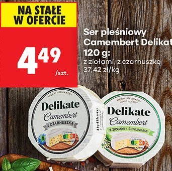 Ser pleśniowy Camembert z czarnuszką promocja w Biedronka