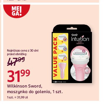 Maszynka do golenia + 1 wkład Wilkinson intuition complete promocja w Rossmann