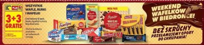 Wszystkie wafle, rurki i wafelki 3+3 GRATIS Biedronka promocja w Biedronka