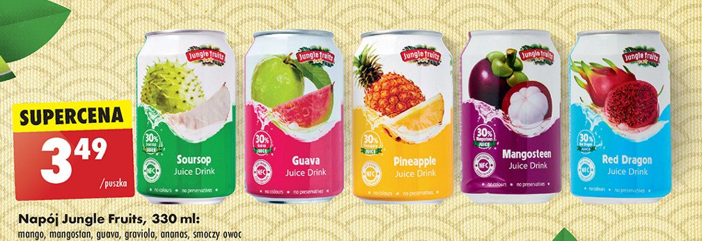 Napój z sokiem z ananasem Jungle fruits promocja