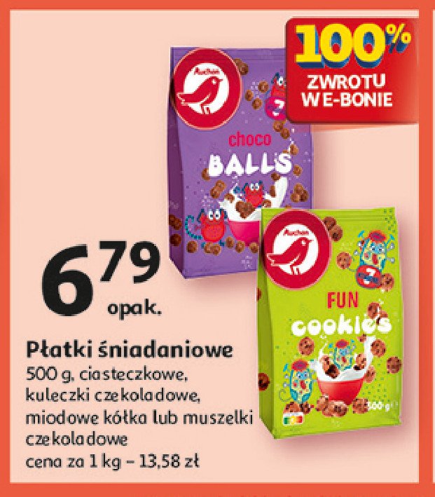 Płatki kółeczka miodowe Auchan promocja