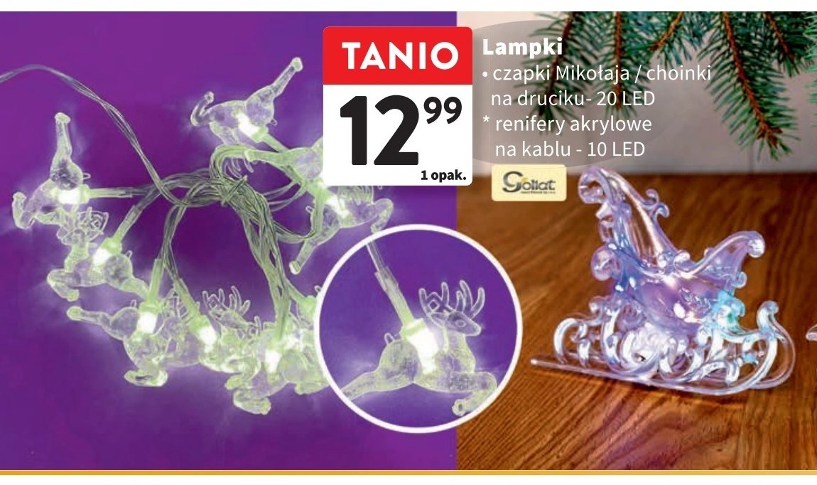 Lampki choinkowe 20 led choinki Goliat promocja w Intermarche