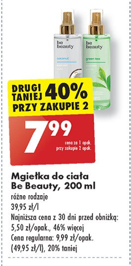 Mgiełka do ciała coconut Be beauty care promocja