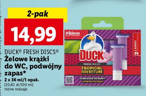 Krążek żelowy tropical adventure Duck fresh discs promocja