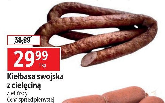 Kiełbasa swojska z cielęciną ZIELIŃSCY ZIELIŃSCY1 promocja