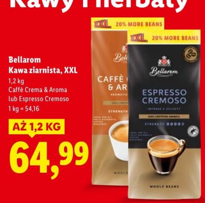 Kawa ziarnista Bellarom XXL promocja w Lidl