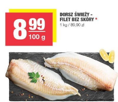 Filet dorsza świeży bez skóry promocja w SPAR