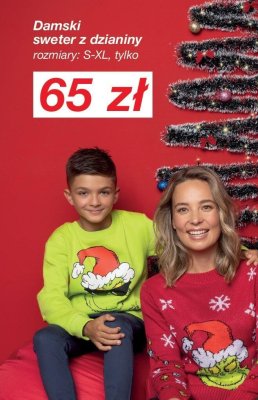 Sweter damski z dzianiny The Grinch promocja w KiK