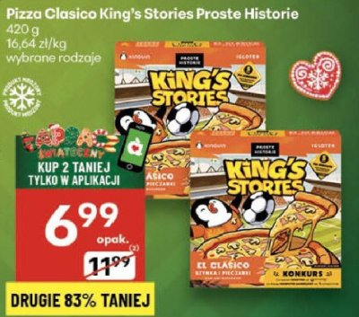 Pizza Clasico King's Stories Proste Historie promocja w Delikatesy Centrum