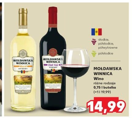 Wino MOŁDAWSKA WINNICA MUSCAT promocja w Kaufland