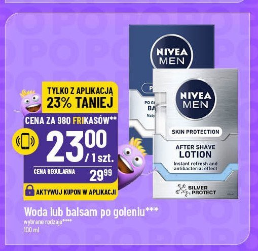 Woda po goleniu Nivea for men skin protection promocja