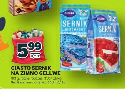 Ciasto sernik na zimno Gellwe promocja w Stokrotka