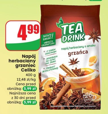 Napój herbaciany grzaniec Tea Drink promocja w Dino