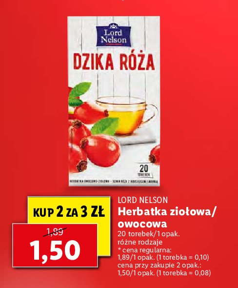 Herbata dzika róża Lord nelson promocja