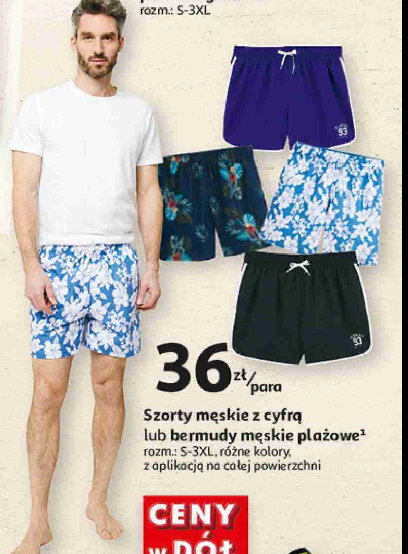 Szorty męskie dresowe s-3xl Auchan inextenso promocja w Biedronka