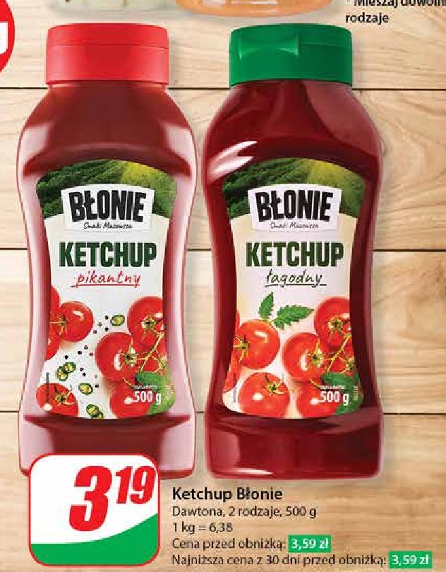 Ketchup łagodny Błonie promocja w Dino