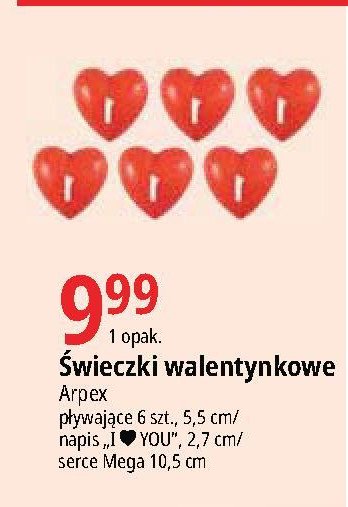 艢wieca i love you Arpex promocja