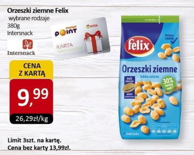 Orzeszki ziemne Felix Intersnack promocja w Market Point