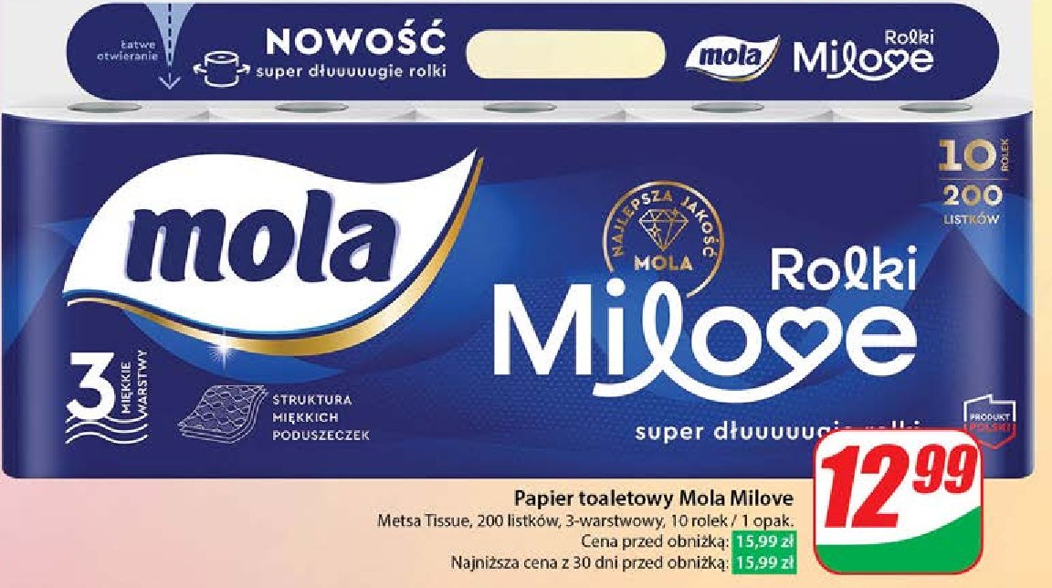 Papier toaletowy milove Mola promocja