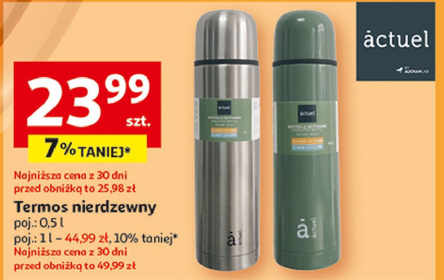 Termos metalowy 500 ml Actuel promocja w Auchan