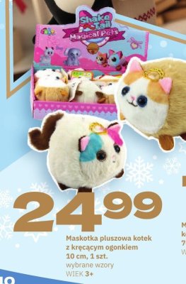 Maskotka pluszowa kotek z kręcącym ogonkiem 10 cm promocja w Twój Market