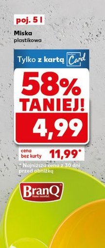 Miska okrągła 5 l Branq promocja w Kaufland