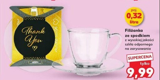 Filiżanka ze spodkiem 320 ml promocja w Kaufland