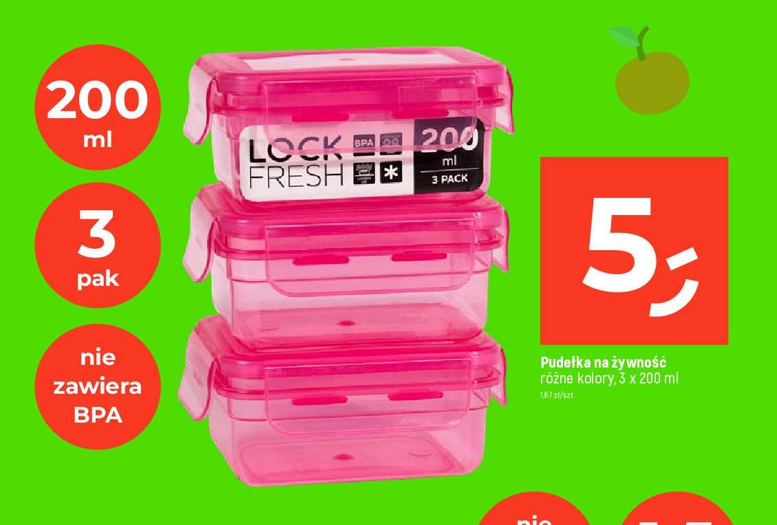 Pojemniki na żywność 200 ml promocja