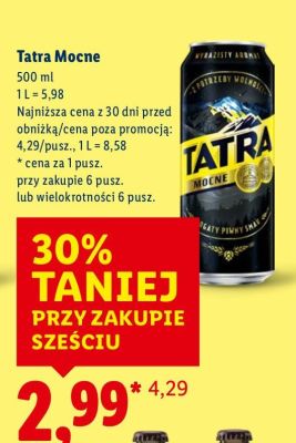 Piwo Tatra Mocne promocja w Lidl