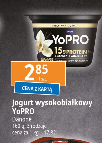 Jogurt proteinowy wanilia Danone yopro promocja w Leclerc