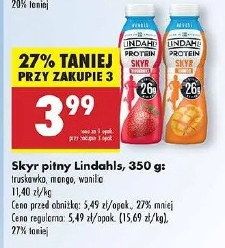 Jogurt skyr wanilia Lindahls protein promocja