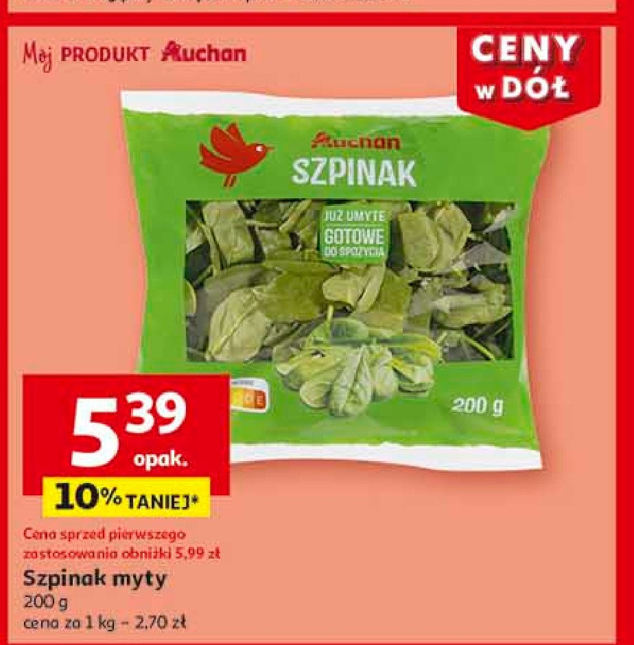 Szpinak Auchan promocja