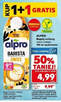 Napój owies barista Alpro promocja