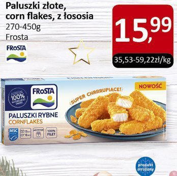 Paluszki złote, corn flakes, z łososia Frosta promocja w Market Point