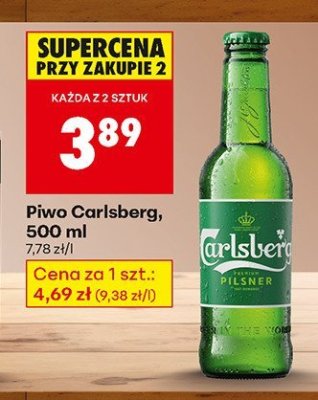 Piwo Carlsberg, 500 ml promocja w Biedronka
