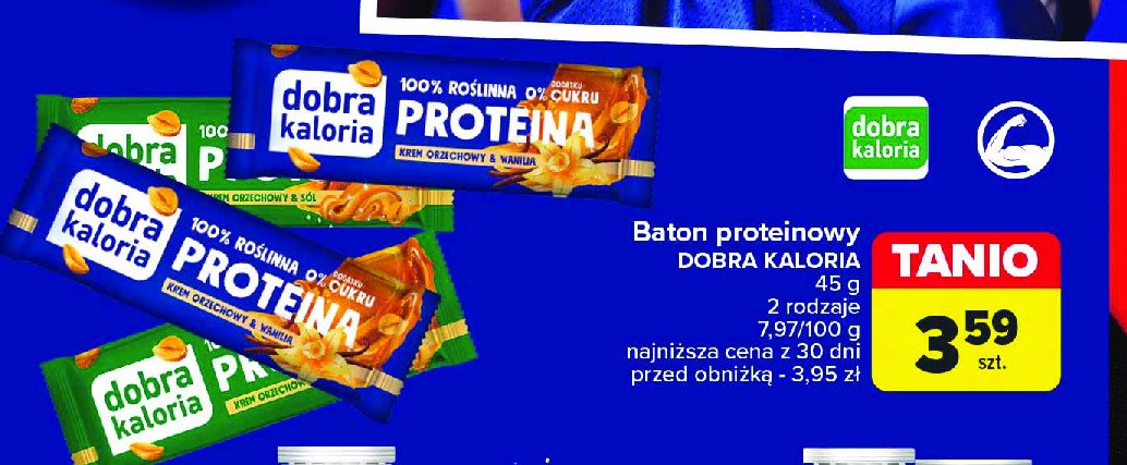 Baton proteinowy z kremem orzechowym i wanilią Dobra kaloria promocja w Carrefour Market
