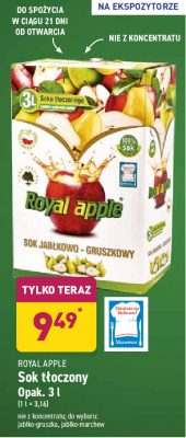 Sok jabłko-marchewka Royal apple promocja