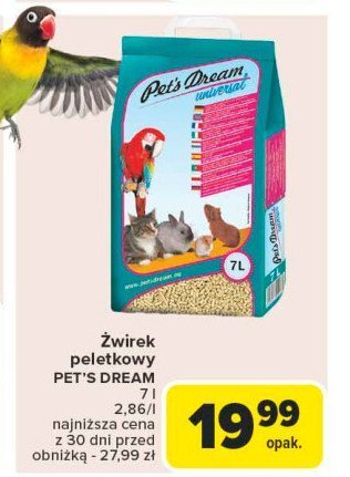 Żwirek drewniany uniwersalny Pet's dream promocja