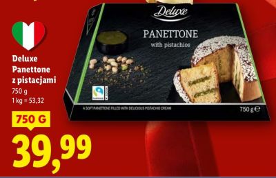 Panettone z pistacjami Deluxe promocja w Lidl
