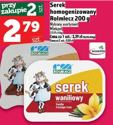 Serek homogenizowany Polmlecz 200 g promocja w TOPAZ