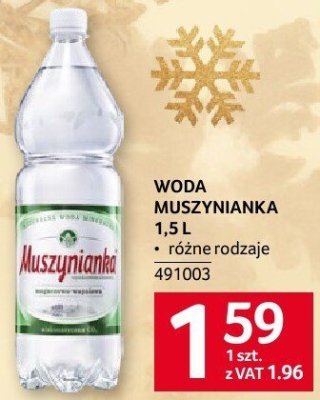 Woda Muszynianka 1.5 L różne rodzaje promocja w Selgros