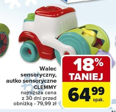 Walec sensoryczny, autko sensoryczne CLEMMY Clementoni promocja w Carrefour